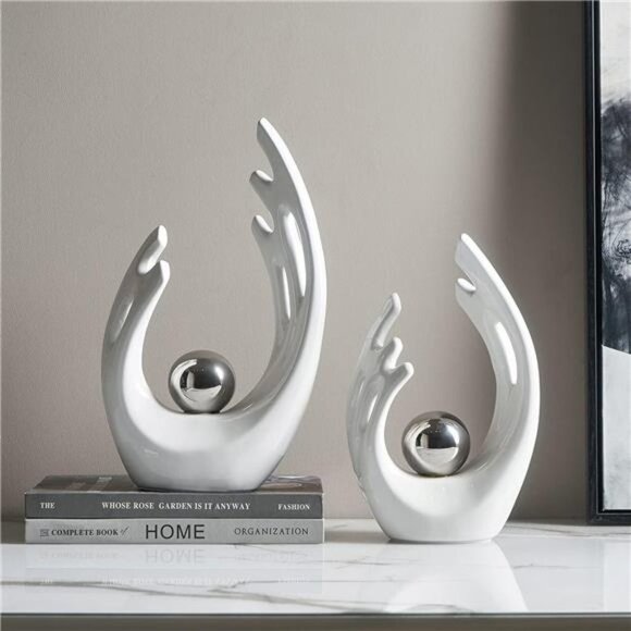 Modern Living Room Decor Art Ceramic Statues for Home Decor Accents Dining Table - Picture 4 of 5